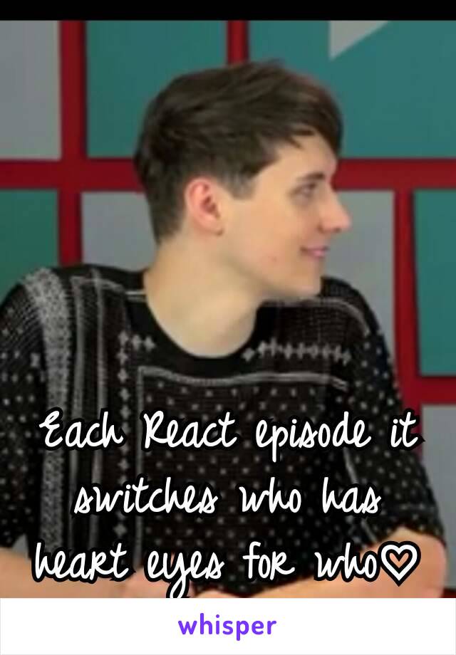 Each React episode it switches who has heart eyes for who♡