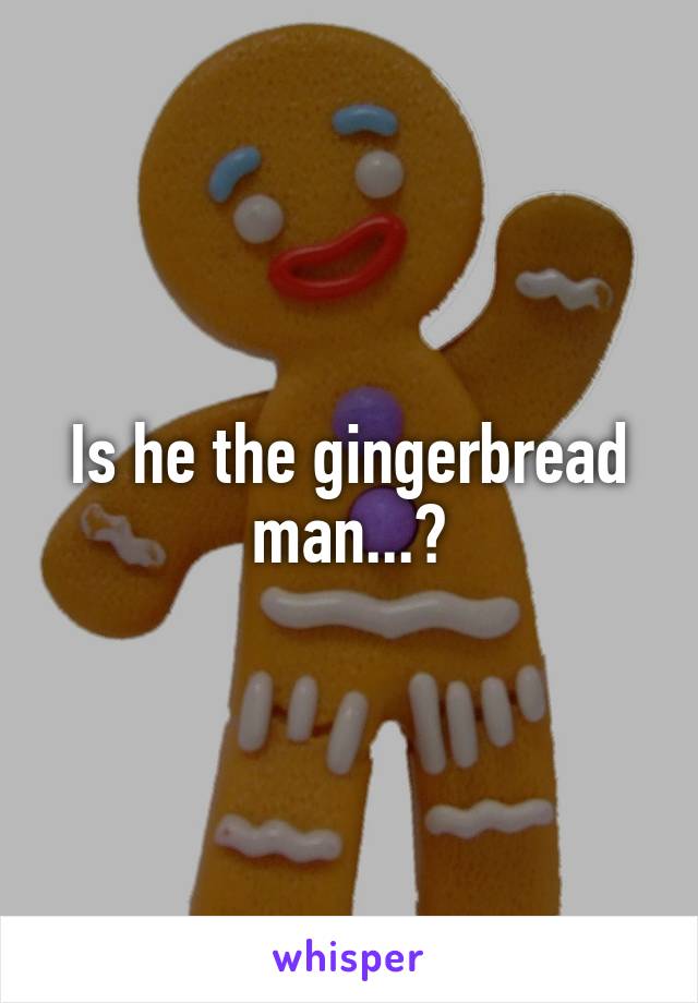 Is he the gingerbread man...?