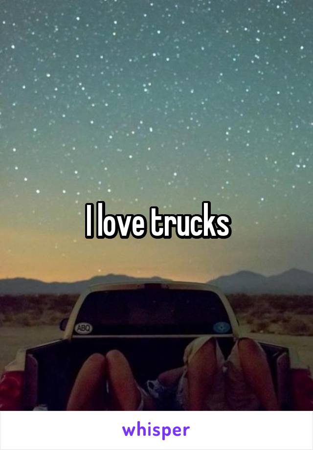 I love trucks