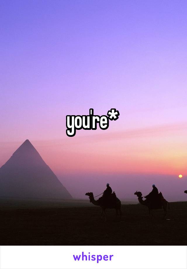 you're* 
