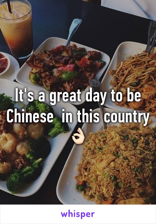 It's a great day to be Chinese  in this country 👌🏻