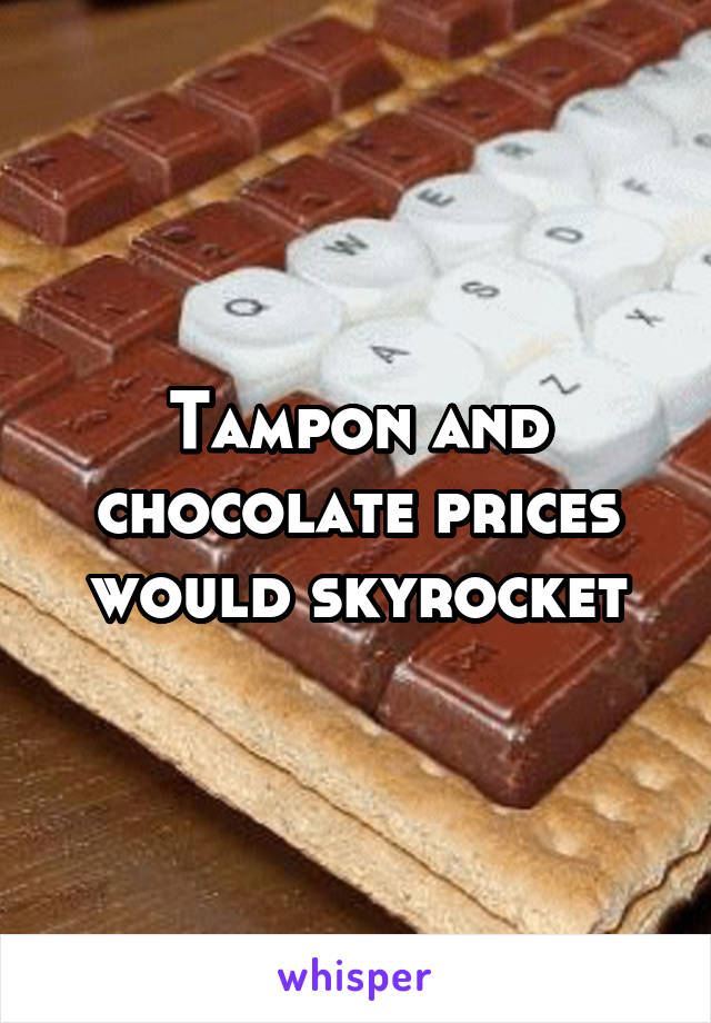 Tampon and chocolate prices would skyrocket