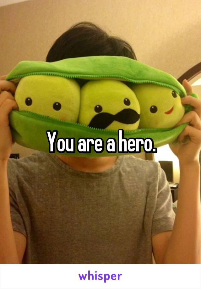 You are a hero.