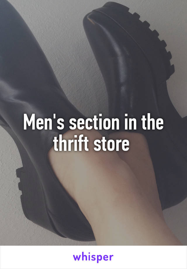 Men's section in the thrift store 