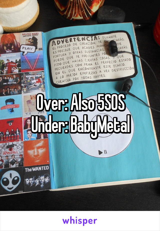 Over: Also 5SOS
Under: BabyMetal