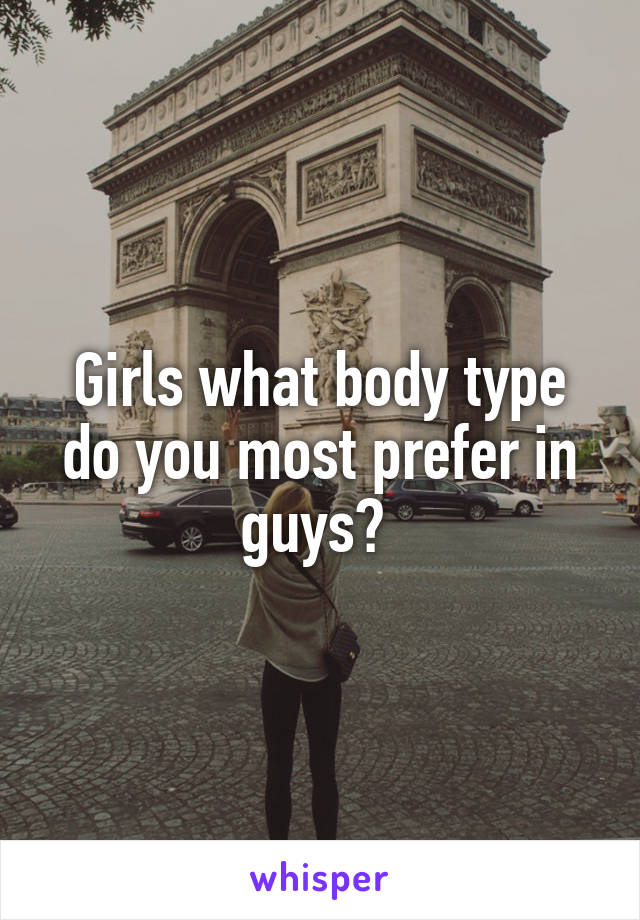Girls what body type do you most prefer in guys? 