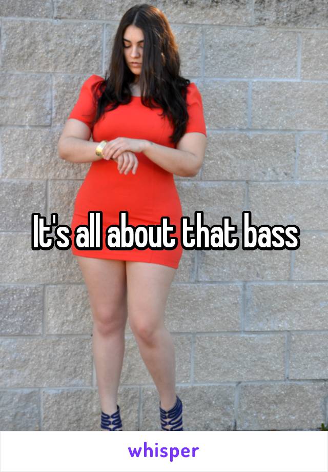 It's all about that bass