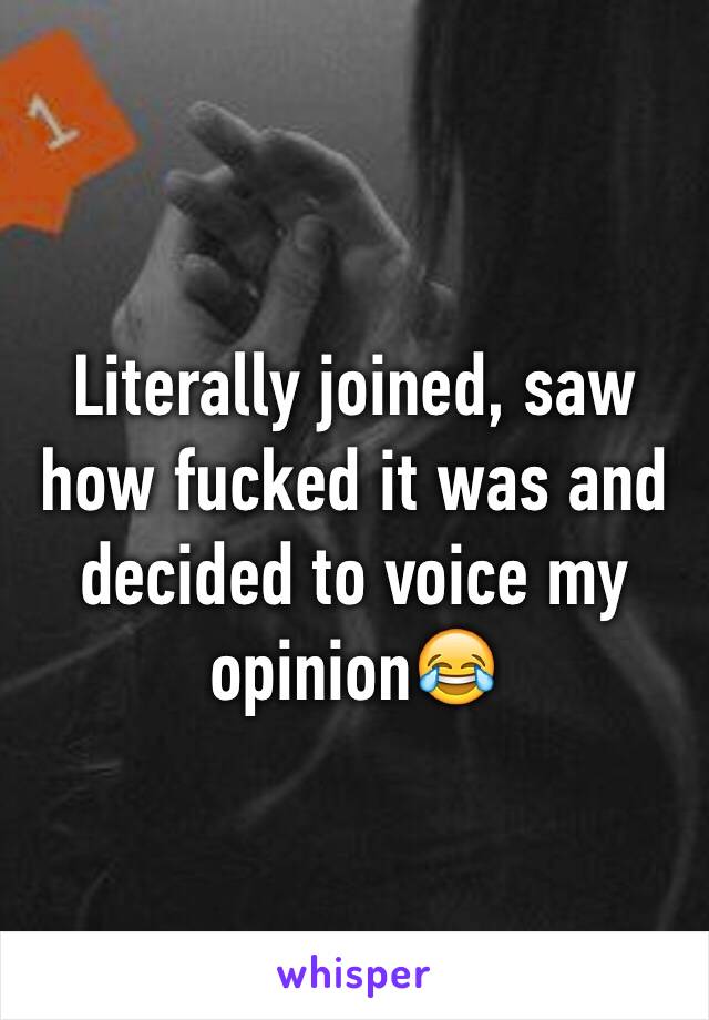 Literally joined, saw how fucked it was and decided to voice my opinion😂