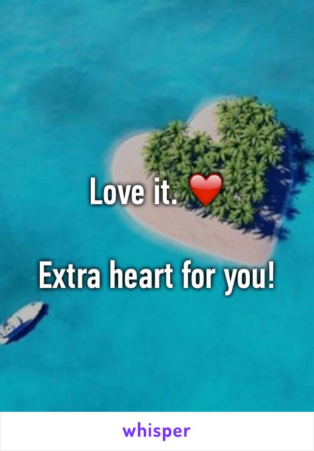 Love it. ❤️

Extra heart for you!