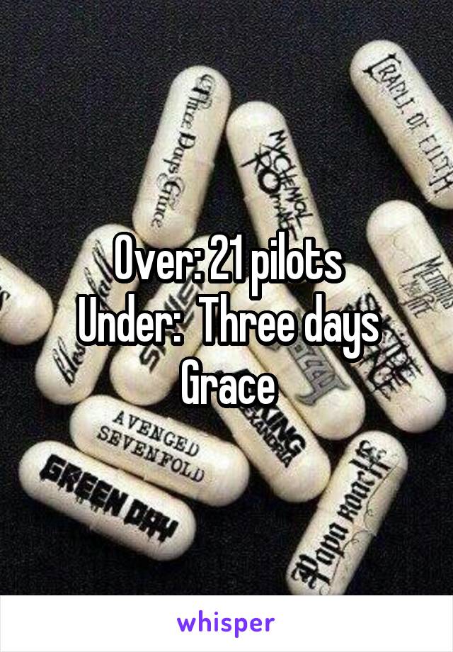 Over: 21 pilots
Under:  Three days Grace