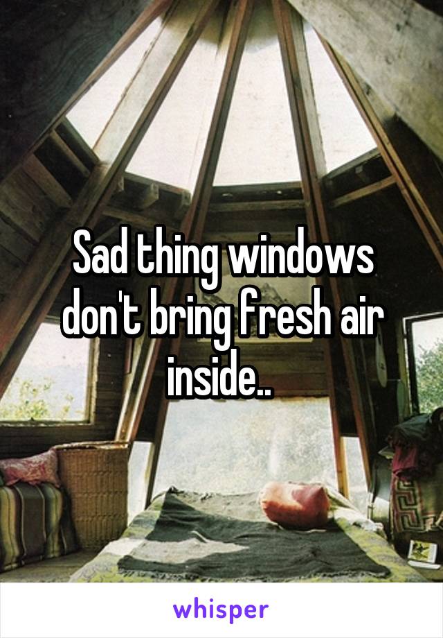 Sad thing windows don't bring fresh air inside.. 