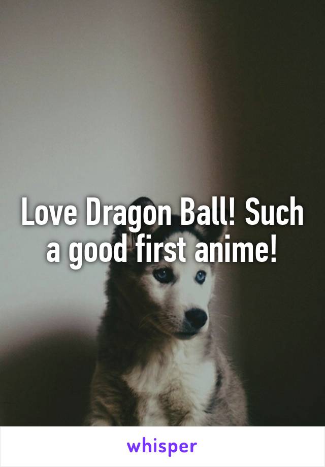 Love Dragon Ball! Such a good first anime!