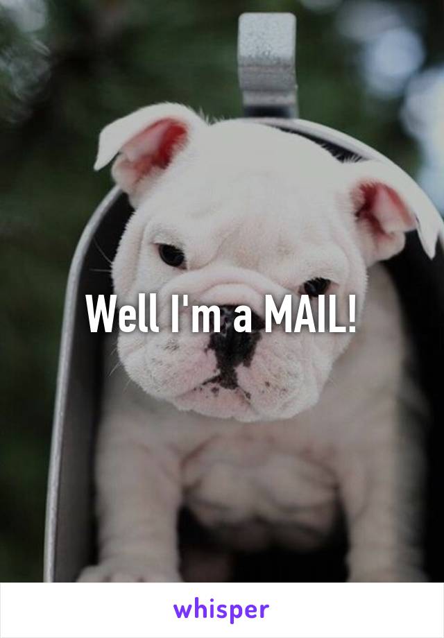 Well I'm a MAIL!