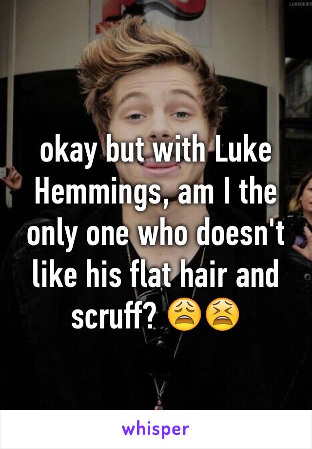 okay but with Luke Hemmings, am I the only one who doesn't like his flat hair and scruff? 😩😫