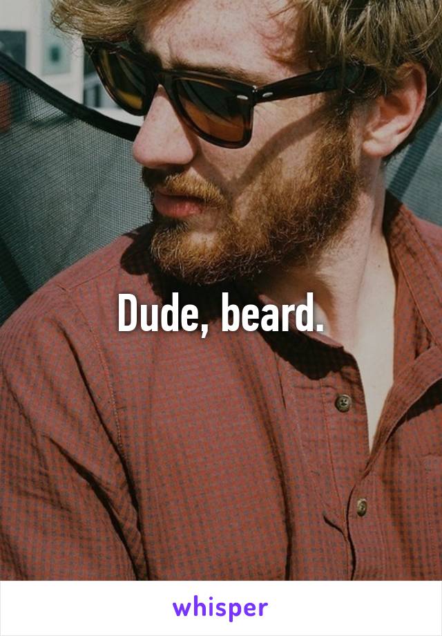 Dude, beard.