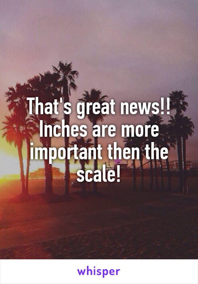 That's great news!! Inches are more important then the scale!
