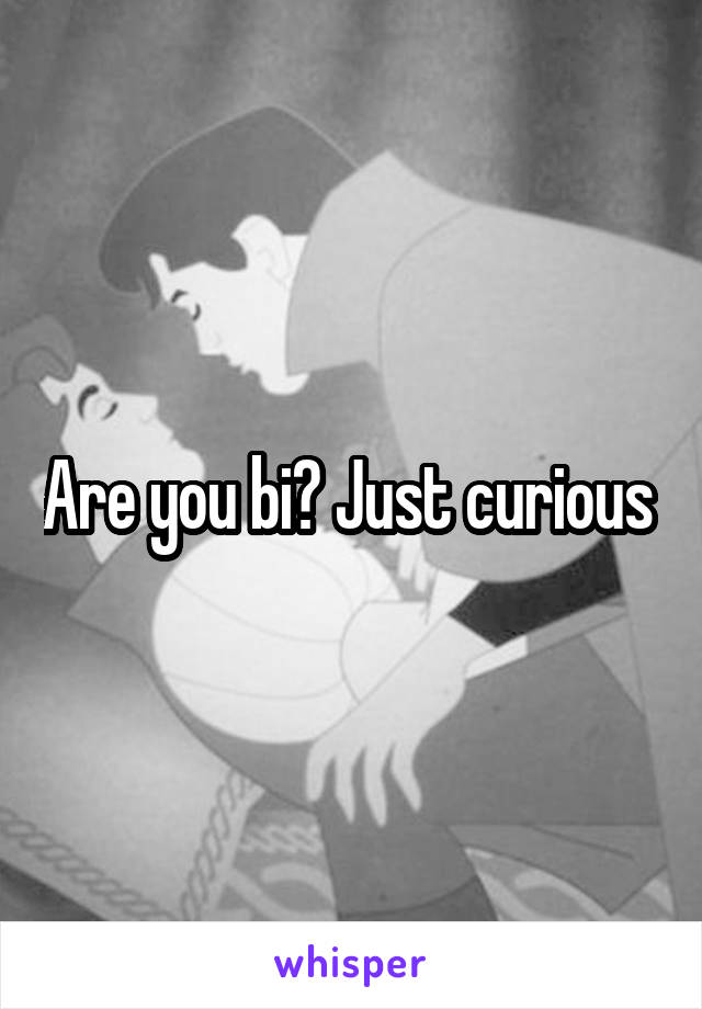 Are you bi? Just curious 