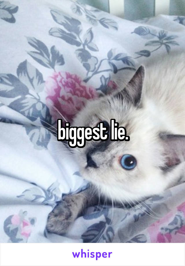 biggest lie.