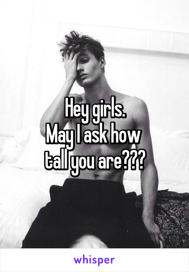 Hey girls.
May I ask how 
tall you are???