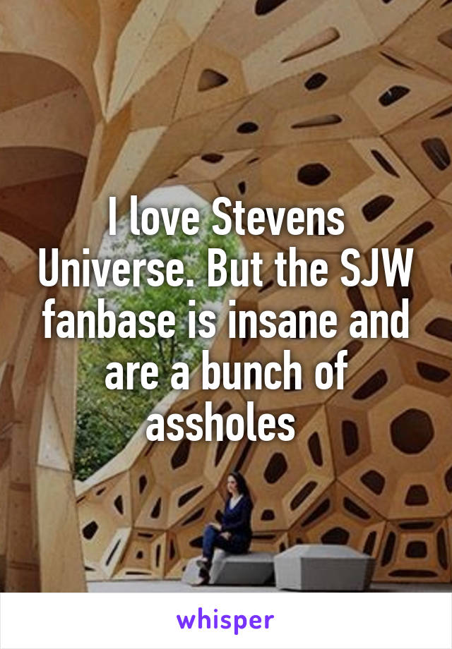 I love Stevens Universe. But the SJW fanbase is insane and are a bunch of assholes 