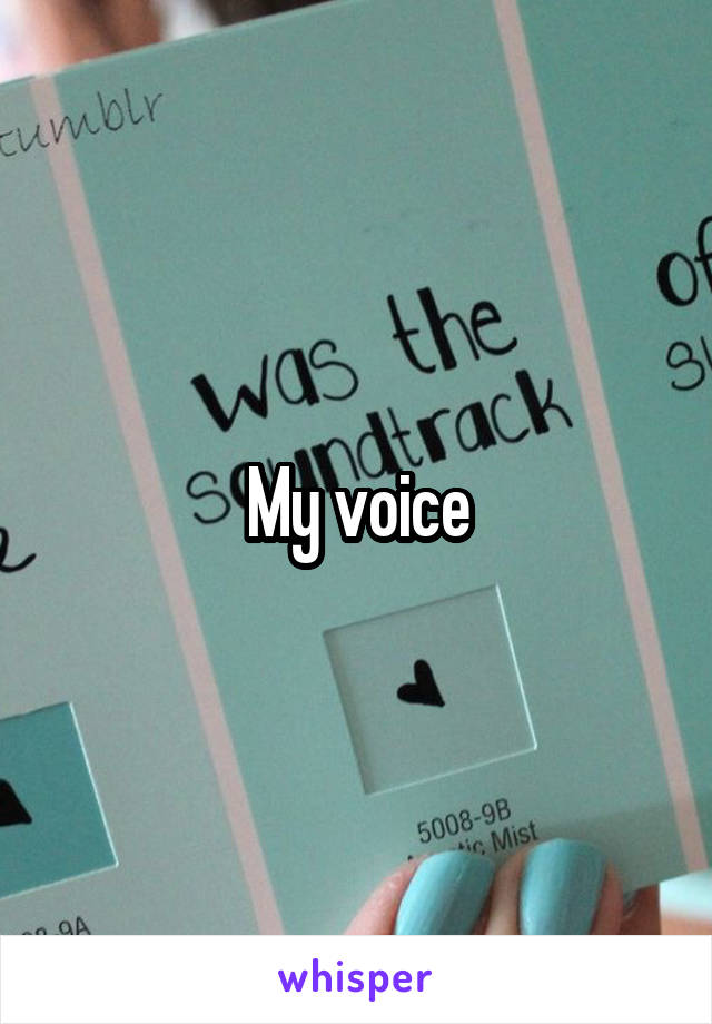 My voice