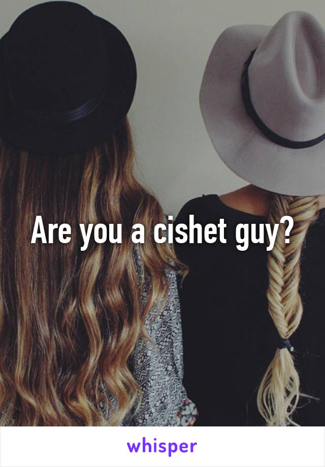 Are you a cishet guy?