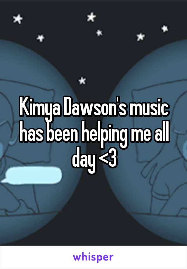 Kimya Dawson's music has been helping me all day <3