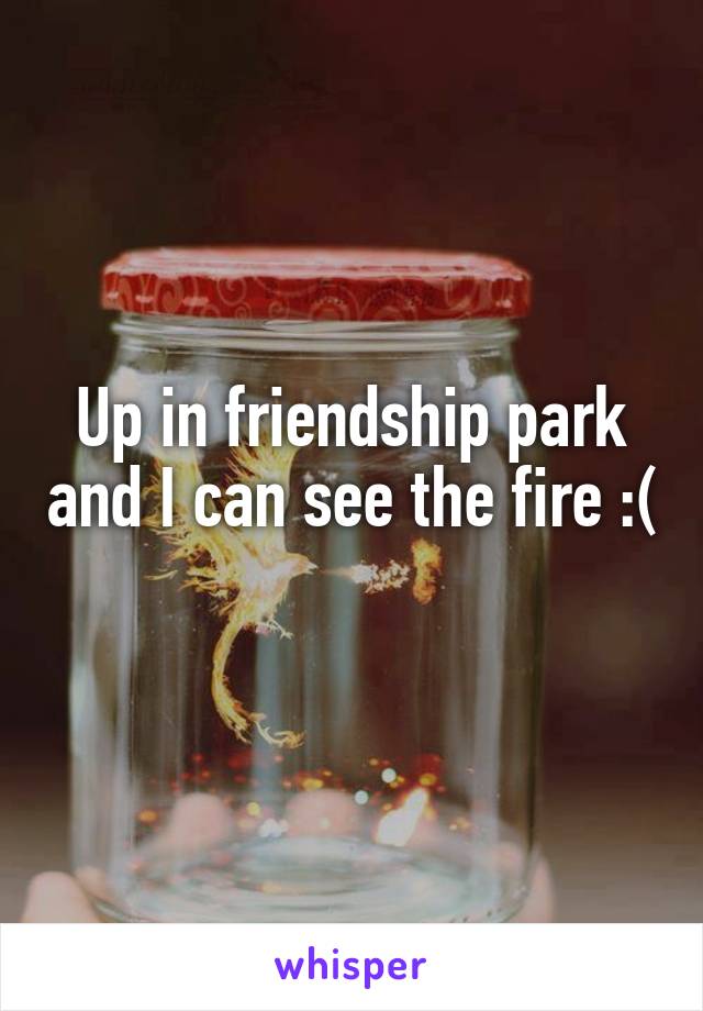 Up in friendship park and I can see the fire :( 