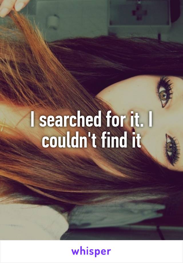 I searched for it. I couldn't find it