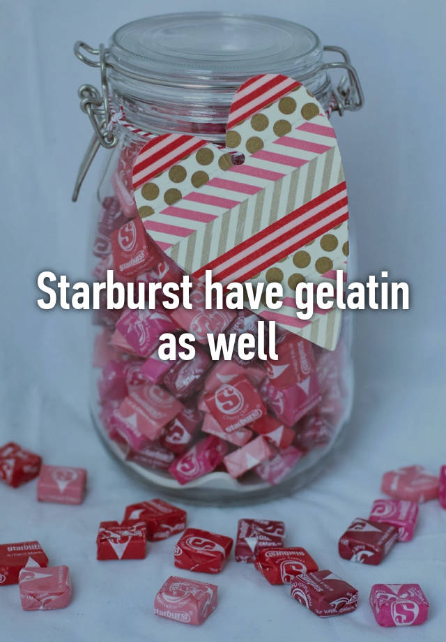 does starburst contain gelatin