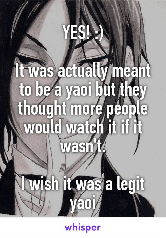 YES! :)

It was actually meant to be a yaoi but they thought more people would watch it if it wasn't.

I wish it was a legit yaoi