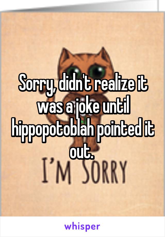 Sorry, didn't realize it was a joke until hippopotoblah pointed it out. 