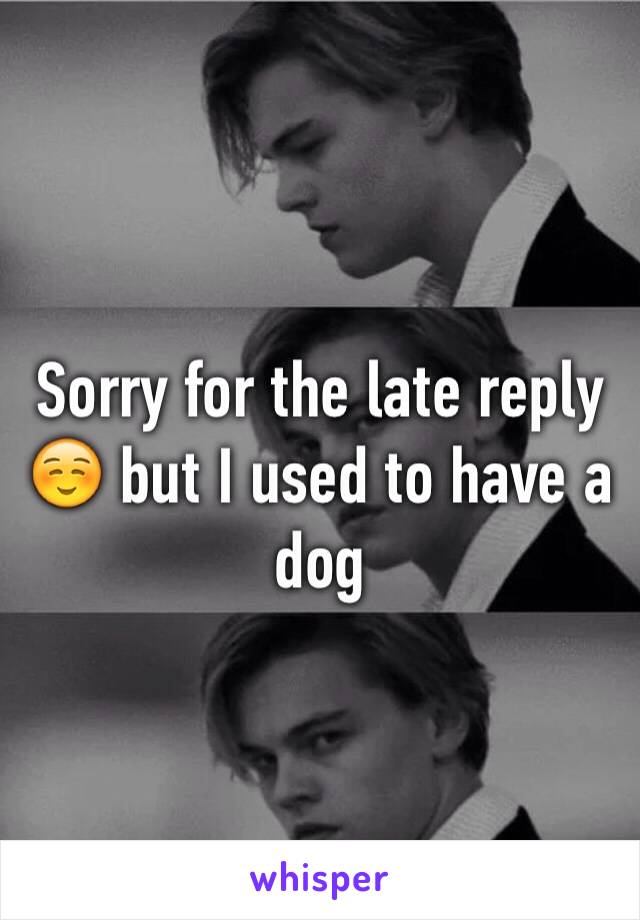 Sorry for the late reply ☺️ but I used to have a dog