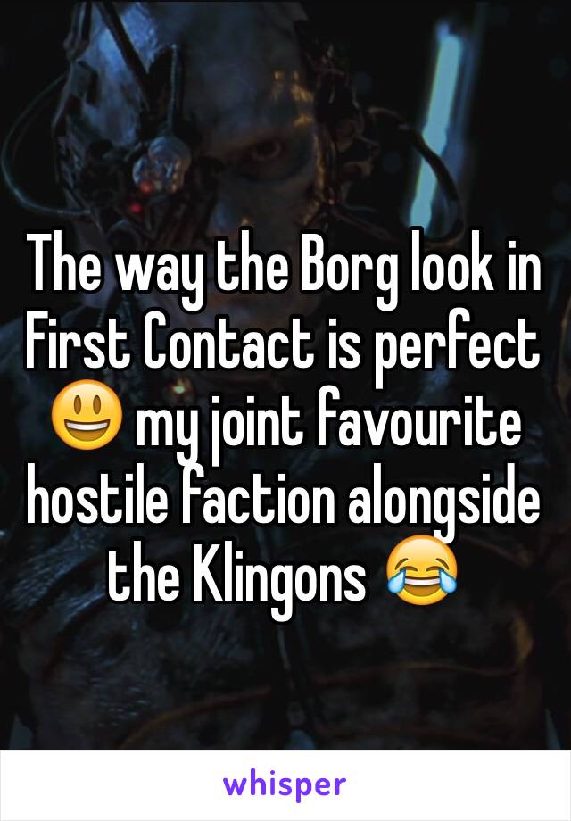 The way the Borg look in First Contact is perfect 😃 my joint favourite hostile faction alongside the Klingons 😂