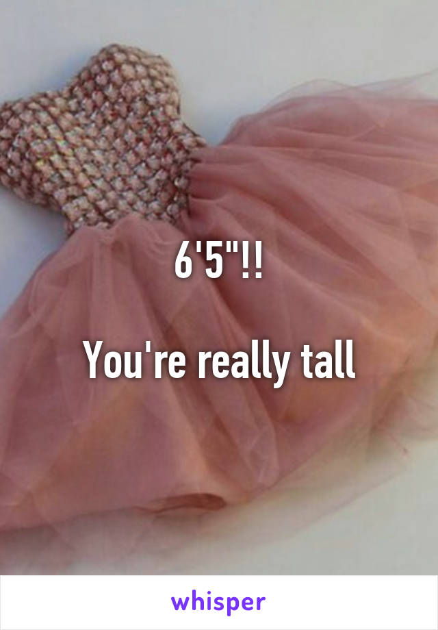 6'5"!!

You're really tall