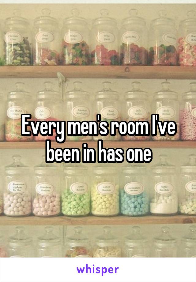 Every men's room I've been in has one