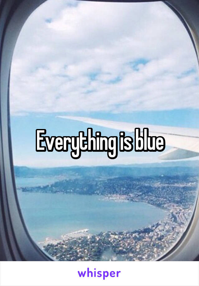 Everything is blue