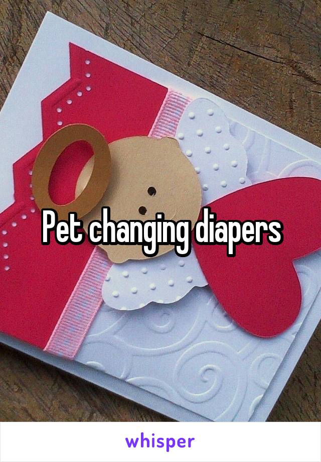 Pet changing diapers