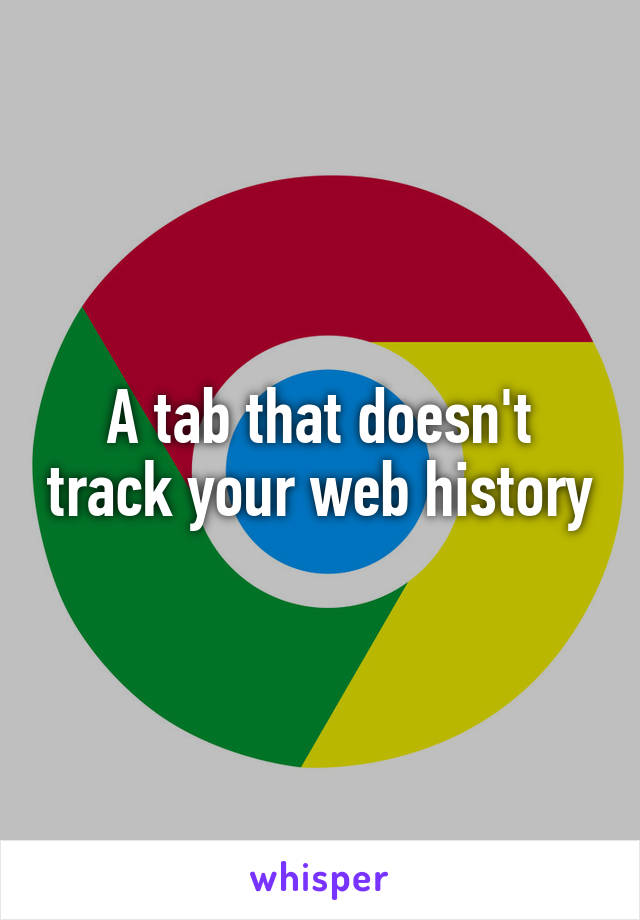 A tab that doesn't track your web history