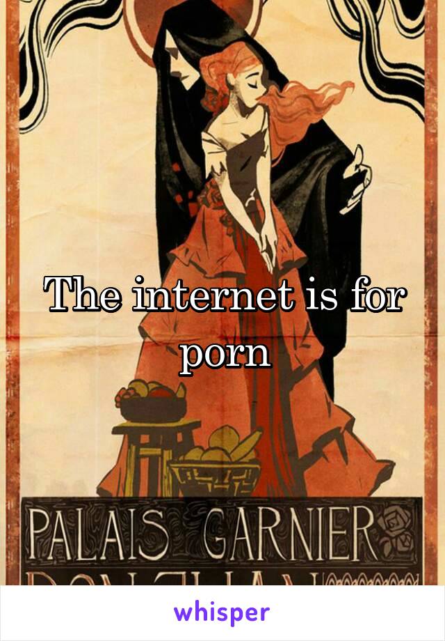 The internet is for porn