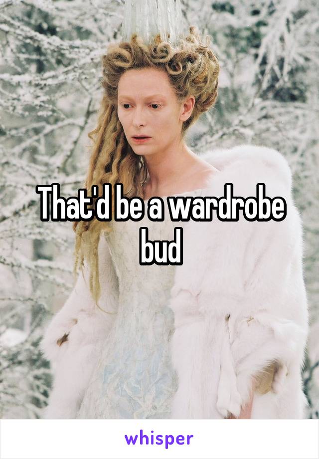 That'd be a wardrobe bud