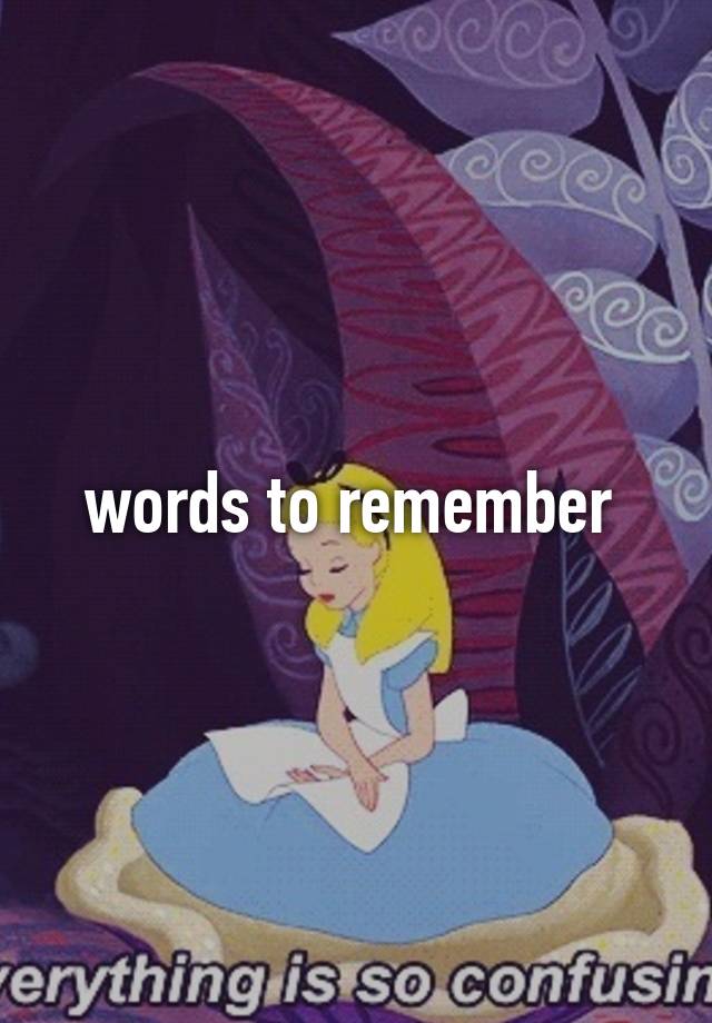 words-to-remember