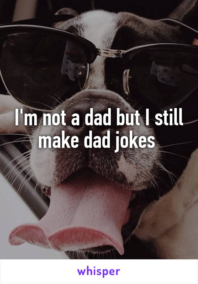 I'm not a dad but I still make dad jokes 
