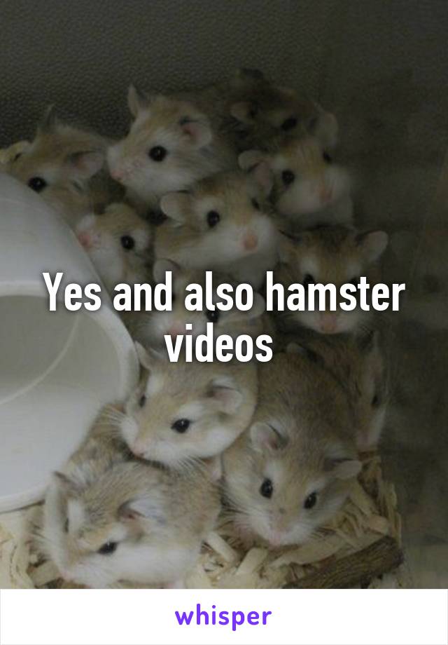 Yes and also hamster videos 