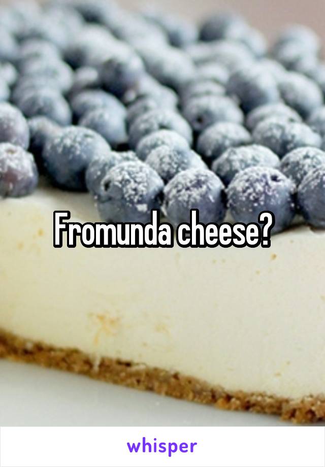 Fromunda cheese?