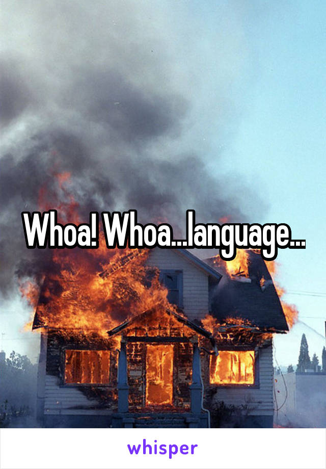 Whoa! Whoa...language...