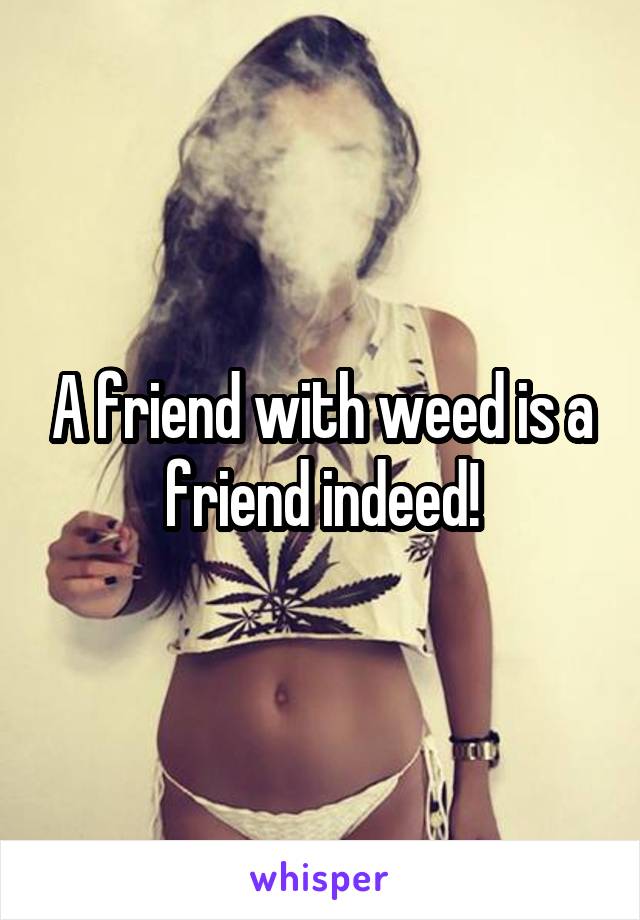 A friend with weed is a friend indeed!