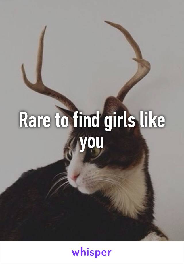 Rare to find girls like you