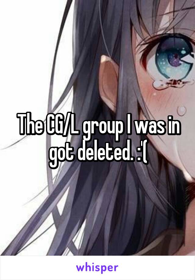 The CG/L group I was in got deleted. :'(