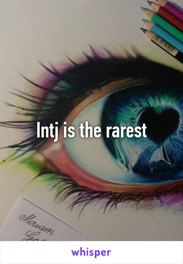 Intj is the rarest